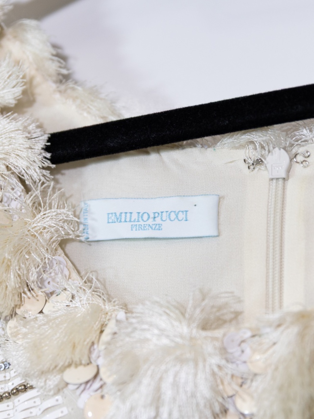Emilio Pucci Made In Italy Silk Beaded Sequin Rhinestone Embellished Mini Dress - Picture 2 of 4